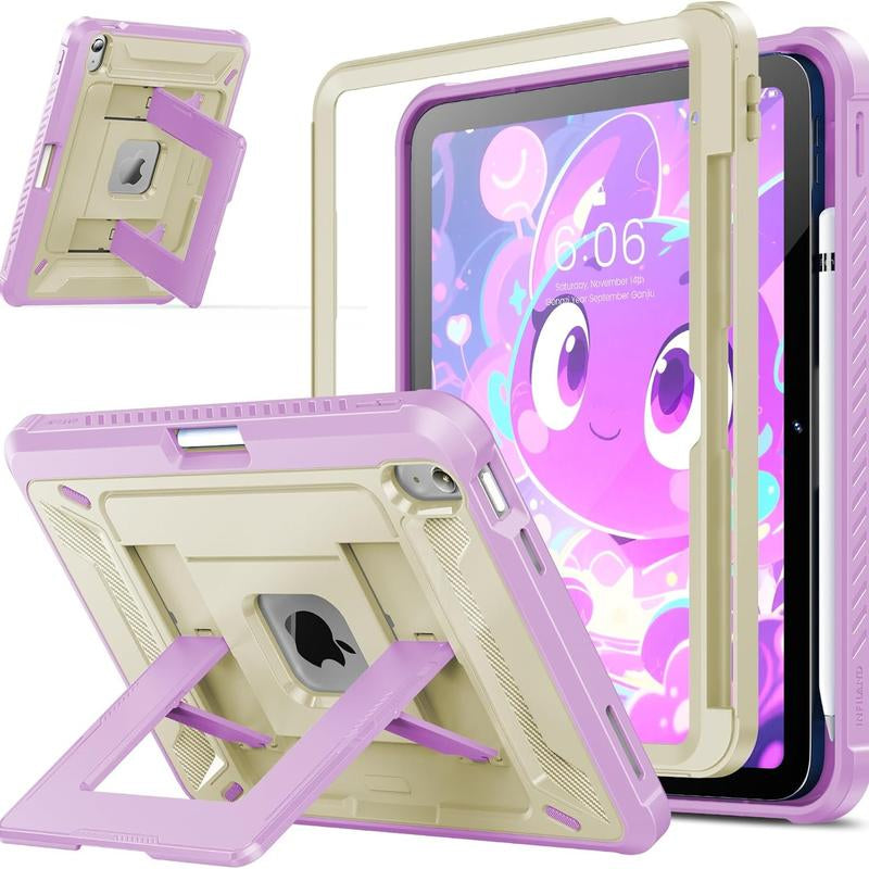 INFILAND Case for Ipad A16 11Th Gen 11 Inch 2025 & 10Th Gen 10.9 Inch 2022 Heavy Duty Rugged Shockproof Cover with Kickstand & Apple Pencil Holder