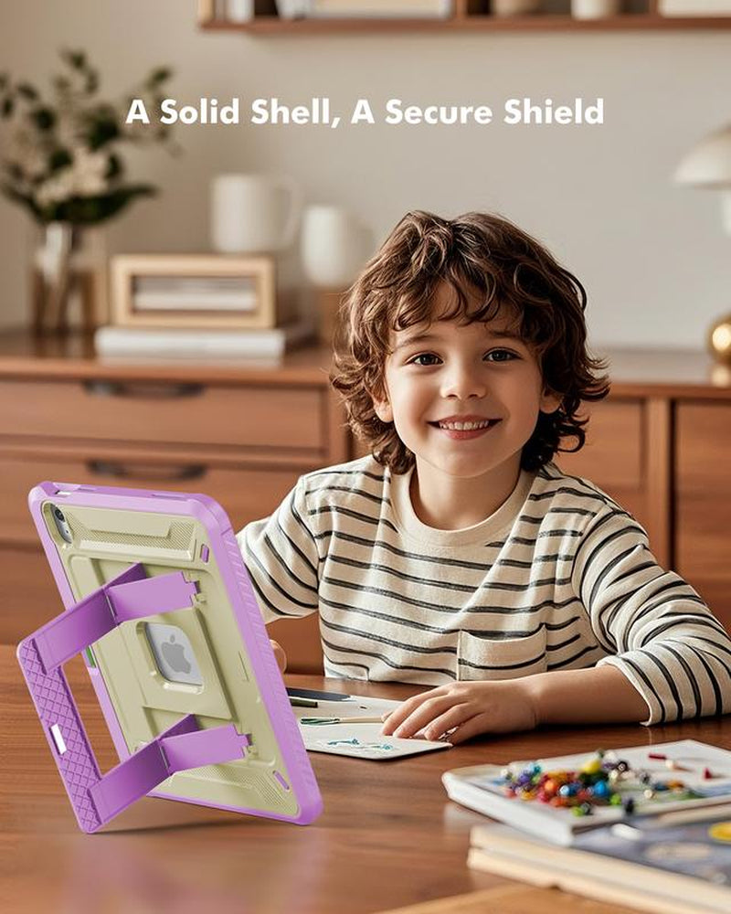 INFILAND Case for Ipad A16 11Th Gen 11 Inch 2025 & 10Th Gen 10.9 Inch 2022 Heavy Duty Rugged Shockproof Cover with Kickstand & Apple Pencil Holder